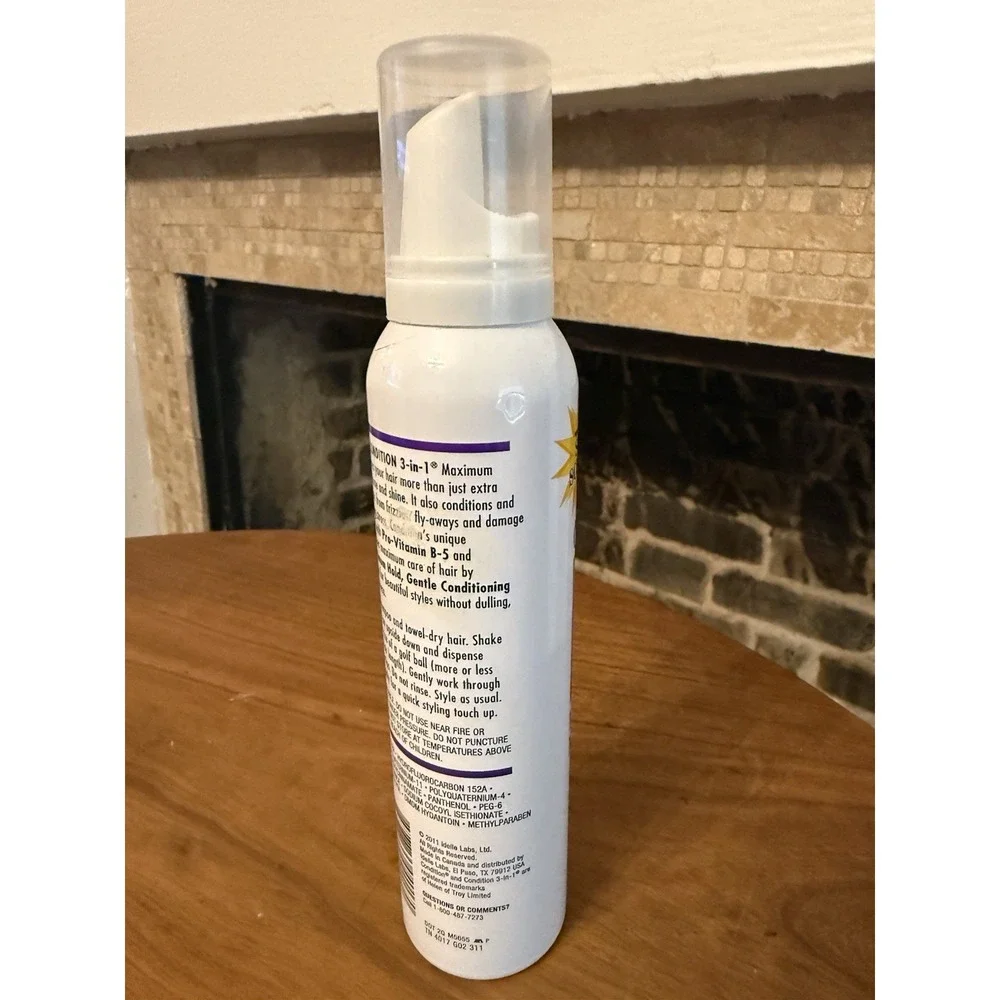 ( 1 ) Condition 3-In-1 MAX Hold Mousse w/ Sunscreen~Volumizes & Protects~6 oz.